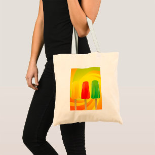 Summer Ice Pops Trio Bright Popsicles Tote Bag
