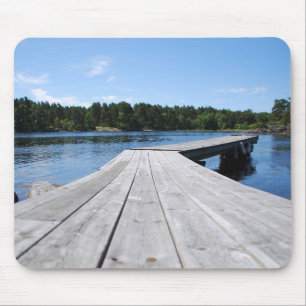 Summer idyll on a lonely Swedish fjord Mouse Mat