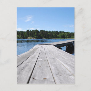 Summer idyll on a lonely Swedish fjord Postcard