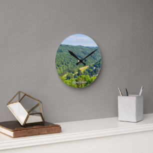 Summer in Belgian Ardennes Round Clock