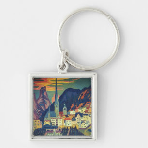 Summer in Davos by E.L. Kirchener (1925) Key Ring