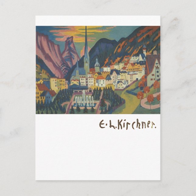 Summer in Davos by E.L. Kirchener (1925) Postcard (Front)