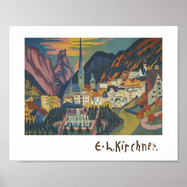 Summer in Davos by E.L. Kirchener (1925) Poster (Front)
