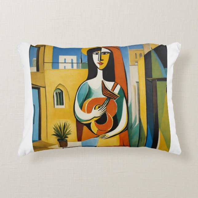 "Summer in Dubai Pillow" Decorative Cushion (Front)