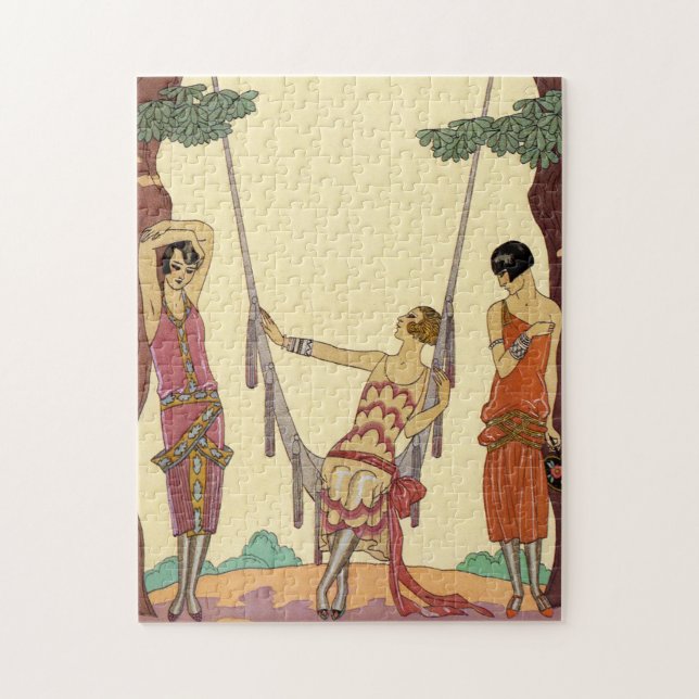 Summer in France Art Deco Puzzle (Vertical)