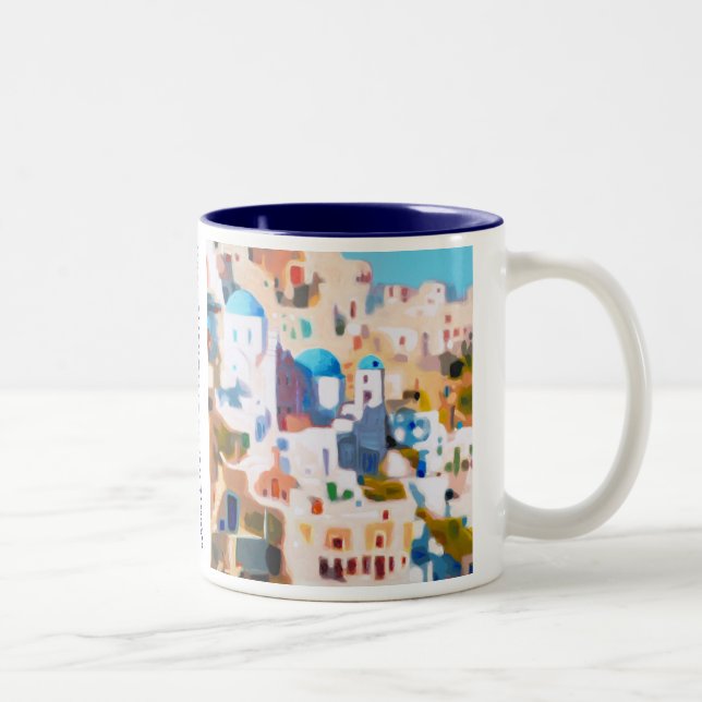 Summer in Greece Two-Tone Coffee Mug (Right)