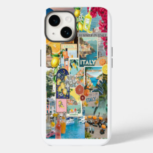 Summer In ITALY, Fruity European Summer Collage iPhone 14 Case