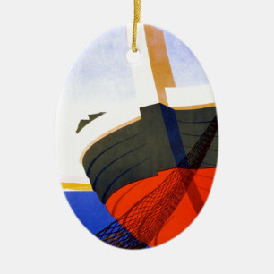 Summer in Italy Vintage Travel Ceramic Tree Decoration