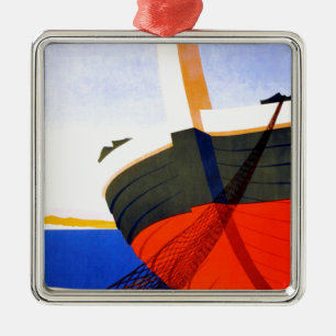 Summer in Italy Vintage Travel Metal Tree Decoration