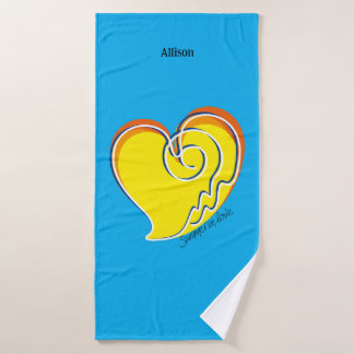 Summer in Love - Personalised  Bath Towel Set