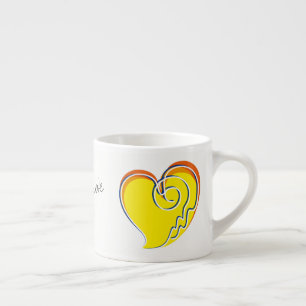 Summer in Love - Sun & Beach Heart Espresso Cup