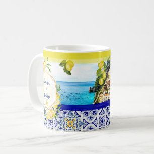 Summer in Positano Mug Lemons Vietri Tile