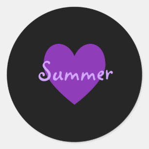 Summer in Purple Classic Round Sticker