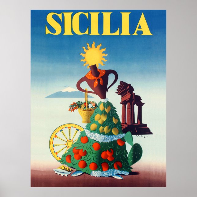Summer in Sicily, Italy Poster (Front)