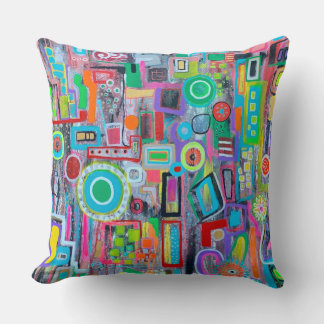 Summer in the City 20 x 20 Poly Throw Pillow