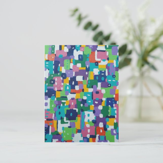 Summer in the City Abstract Postcard (Standing Front)