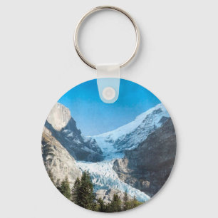 Summer in the mountains, glacier on the Jungfrau Key Ring