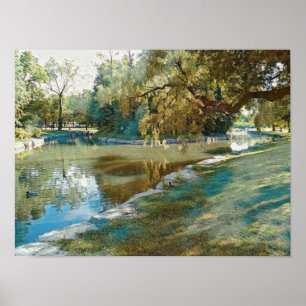 Summer in the park stylized poster