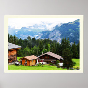Summer in the Swiss alps Poster