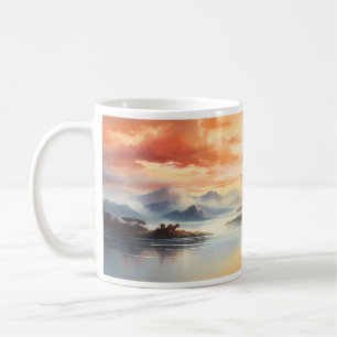 Summer Ink Painting Style Coffee Mug