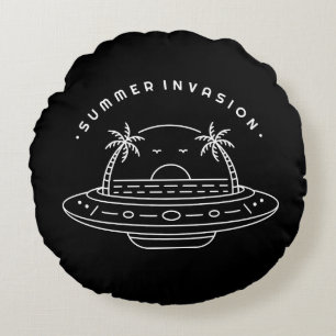 Summer Invasion Round Cushion