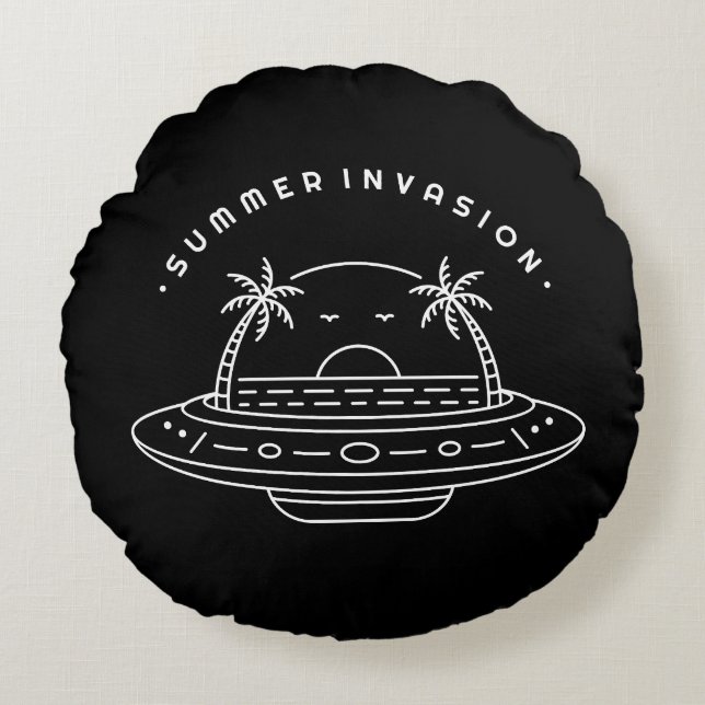 Summer Invasion Round Cushion (Front)