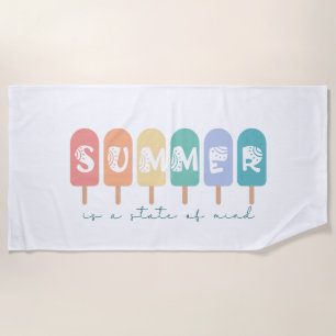Summer is a State of Mind – Ice Cream Popsicle Beach Towel