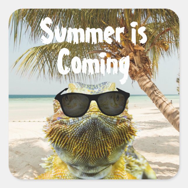 Summer is Coming Square Sticker (Front)