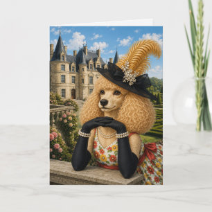 Summer Is In The Air, Poodle Blank Card