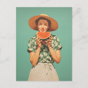 Summer Joy with Watermelon Postcard