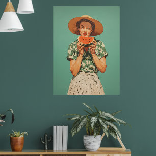 Summer Joy with Watermelon Poster