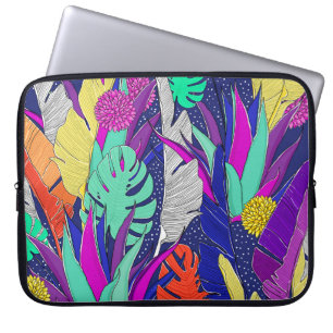 Summer jungle pattern with bright colours. Jungle Laptop Sleeve