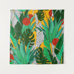 Summer jungle pattern with bright colours. Jungle  Tapestry