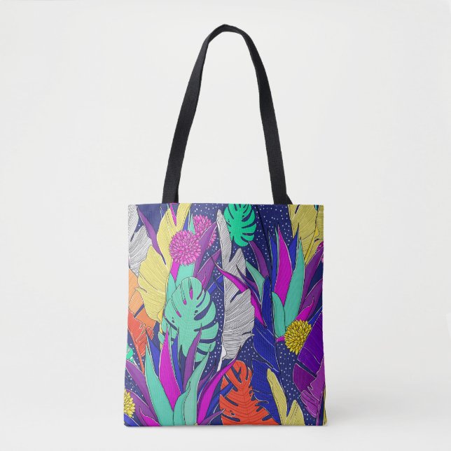 Summer jungle pattern with bright colours. Jungle  Tote Bag (Front)
