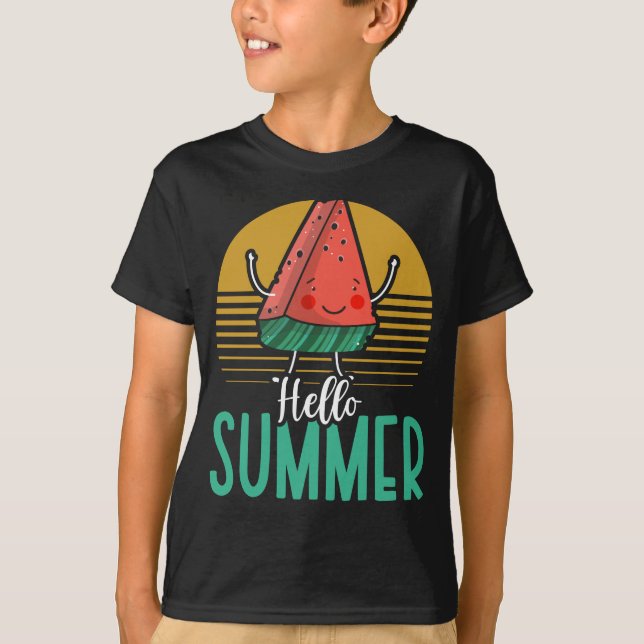 Summer Kawaii Watermelon T-Shirt (Front)