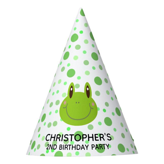 Summer Kids Birthday Party Frog Hat (Front)