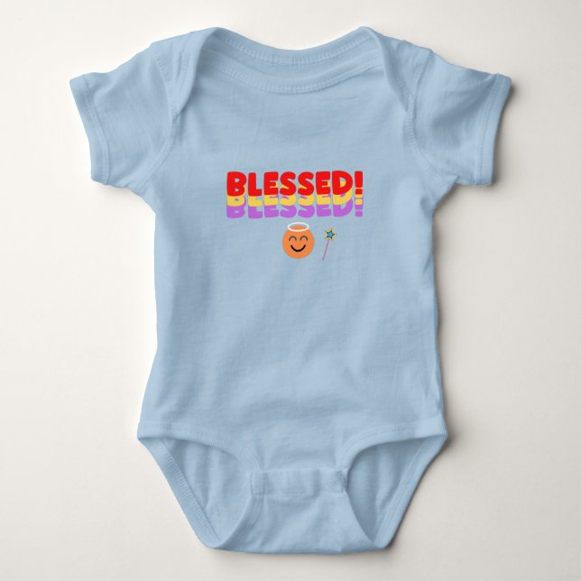 Summer Kids  Blue Baby Bodysuit (Front)