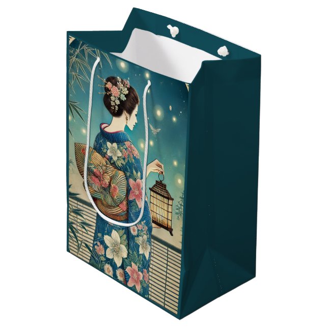 summer kimono&fireflies medium gift bag (Front Angled)