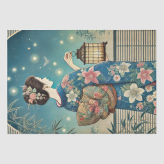 summer kimono&fireflies tissue paper