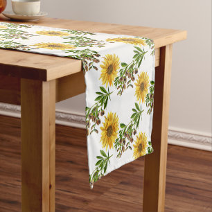 Summer Kitchen Decor  Yellow floral               Short Table Runner