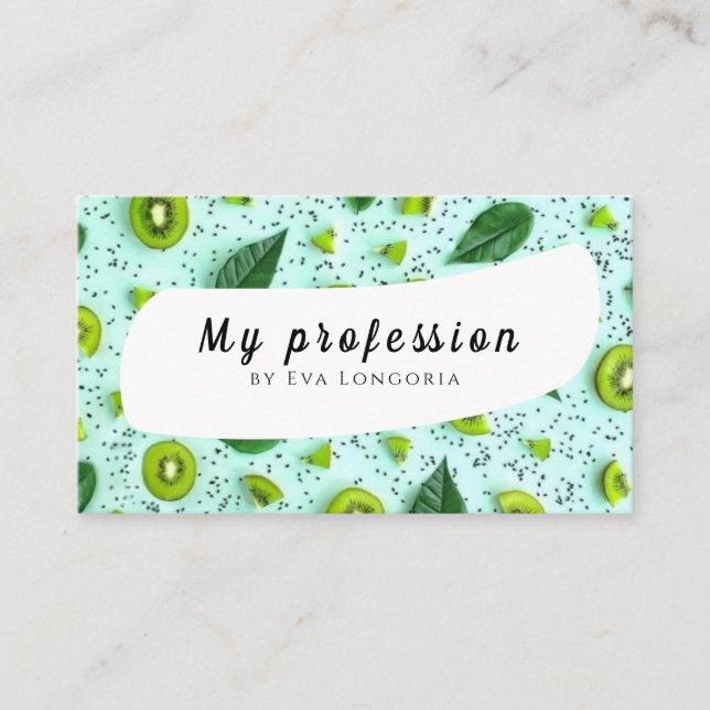 Summer Kiwi Fruits Business Card (Front)