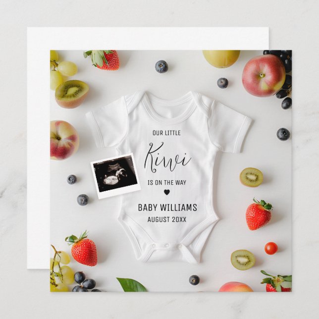 Summer Kiwi Pregnancy Announcement (Front/Back)