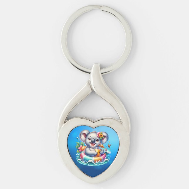 Summer Koala Sublimation Clipart-97702 Key Ring (Front)