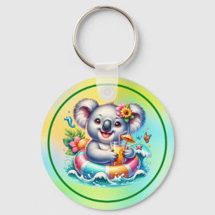 Summer Koala Sublimation Clipart-97702 Key Ring
