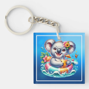 Summer Koala Sublimation Clipart-97702 Key Ring