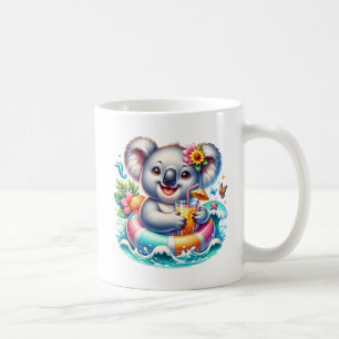 Summer Koala Sublimation Clipart Coffee Mug
