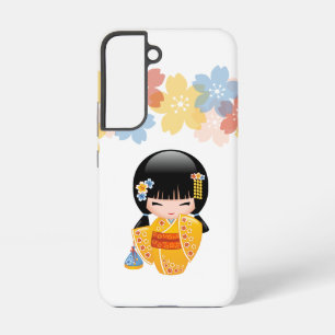 Summer Kokeshi Doll - Yellow Kimono Geisha Girl Samsung Galaxy Case