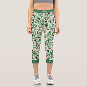 Summer - Lady Bugs, Butterflies and Leaves Capri Leggings