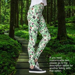 Summer - Lady Bugs, Butterflies Leaves - NO TEXT Leggings