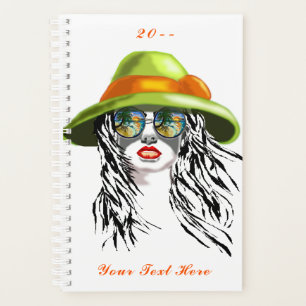 Summer Lady Planner Custom Text and Year